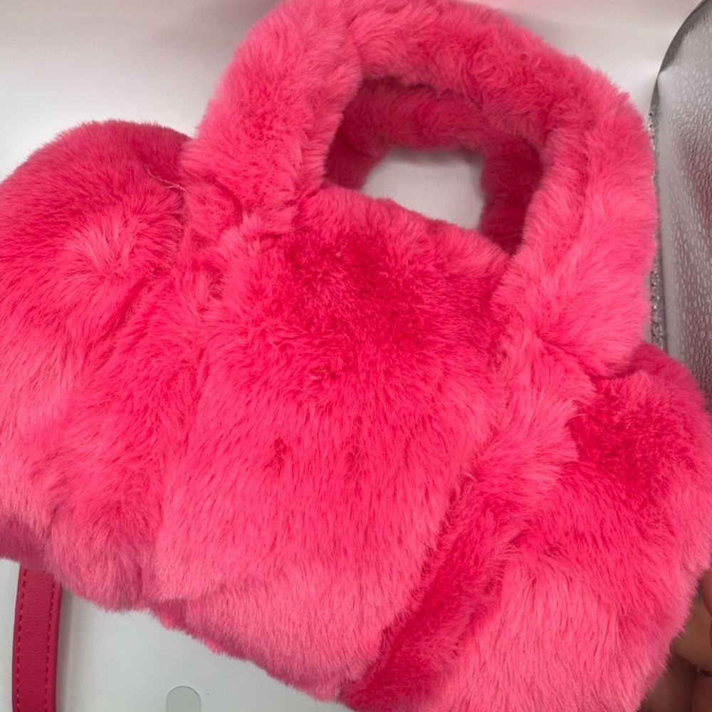 NWT Juicy Couture Pink Fuzzy Crossbody - Picture 8 of 11
